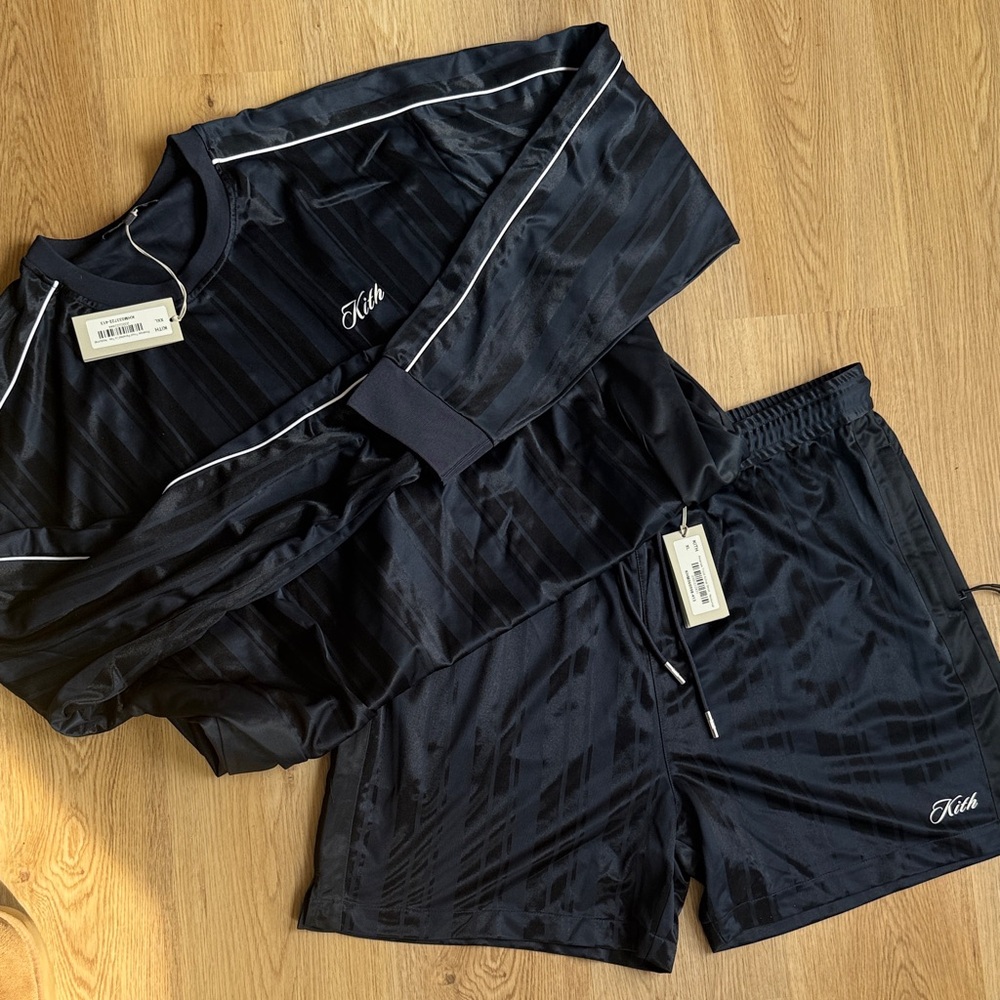 Kith Black Striped Sportswear Men Set *Brand New*